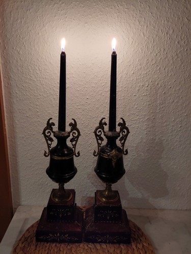 Zwei kerzenständer kandelaber - zwei,
