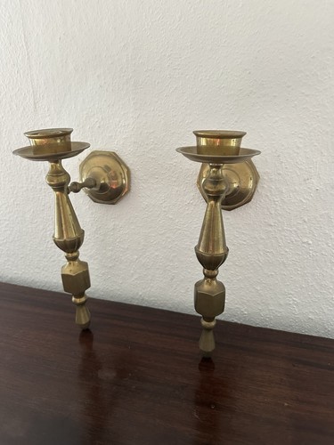 Messing wandkerzenhalter - 2x,