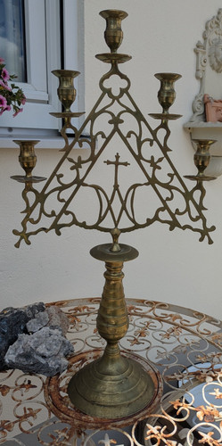Messing kandelaber armig - messing,