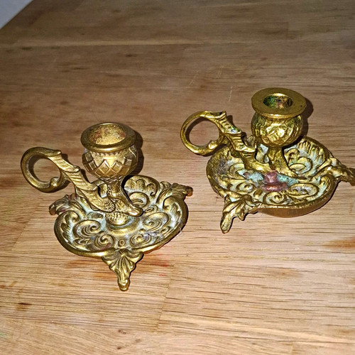 Vintage messing kleine - messing, 2x