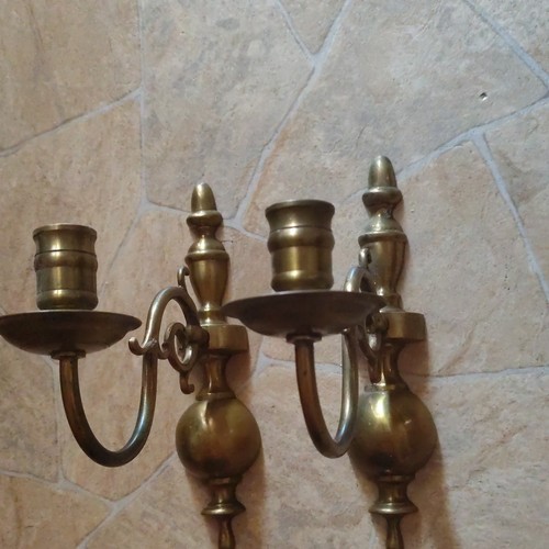 Messing kerzenhalter flammig - messing,